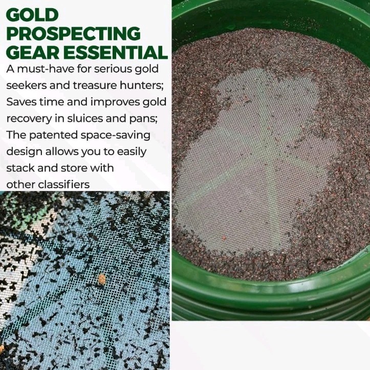 Gold Prospecting Sifting Panning T, 13 1/4 Inch Stackable Classifier