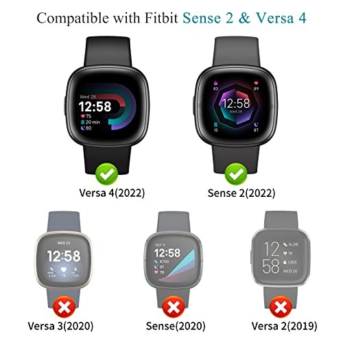 [12Pack] Compatible with Fitbit Versa 4/Sense 2 Versa 4 & Sense 2 12 Colors