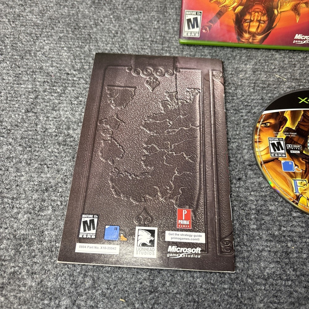 Fable Green Case Original Xbox CIB Complete w/ Manual