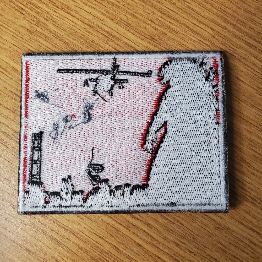 Godzilla Helicopter Patch 3 1/2 inches tall