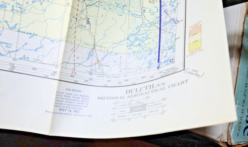 1952 Duluth Aviation Aeronautical Chart Map-Obsolete
