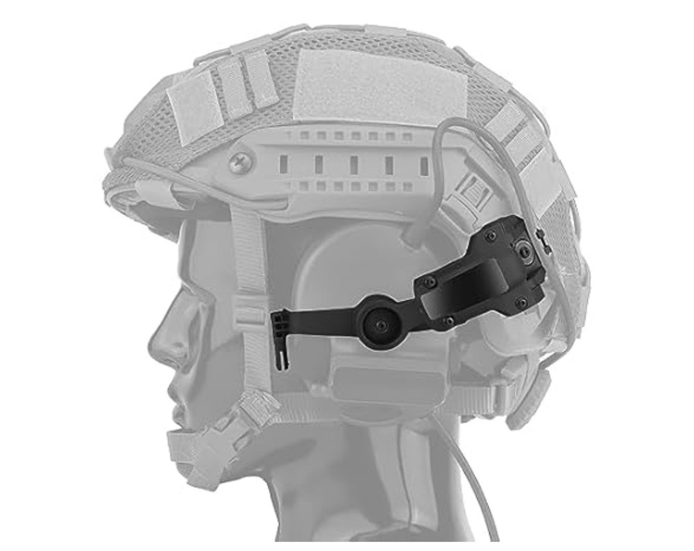 Tactical Helmet Rail Headset Adapter Black