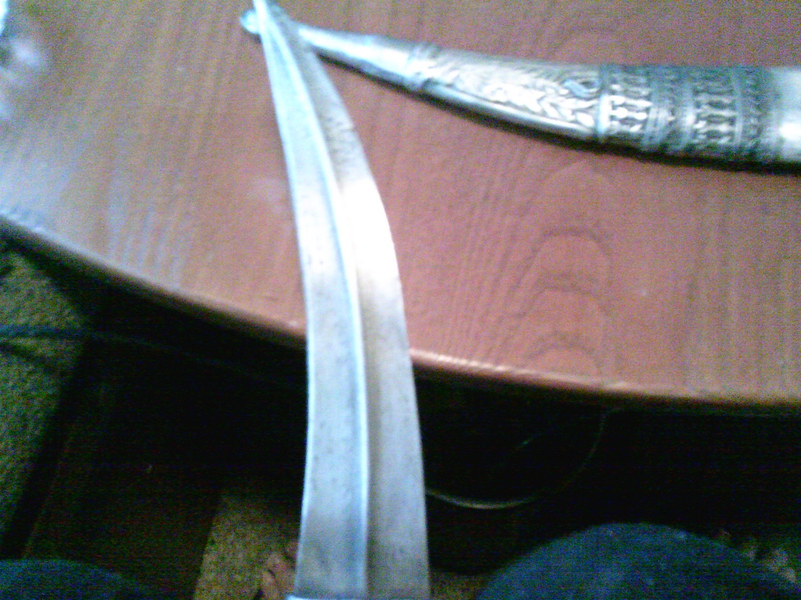 RARE-KURDISH dagger w- 6oz high silver scabbard possible wootz blade