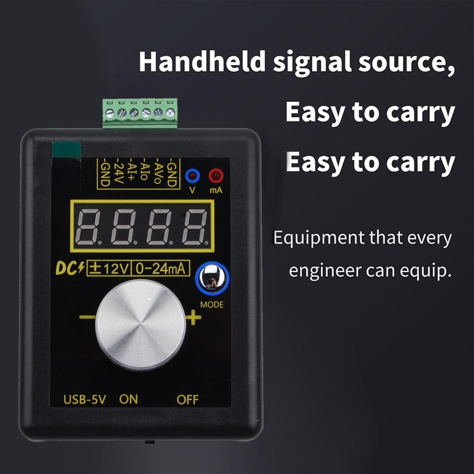 DC 0~10V 0~24mA Current Voltage Analog Simulator Signal Generator w/ Battery xx