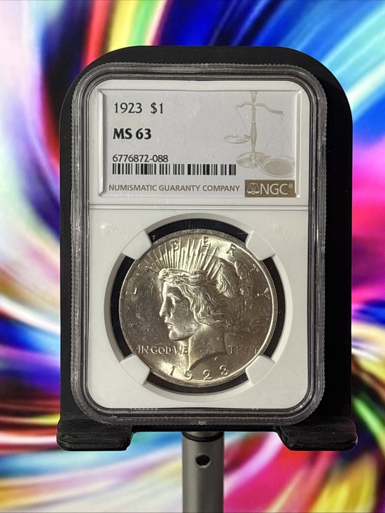 1923-P Peace Silver Dollar $1 NGC MS63