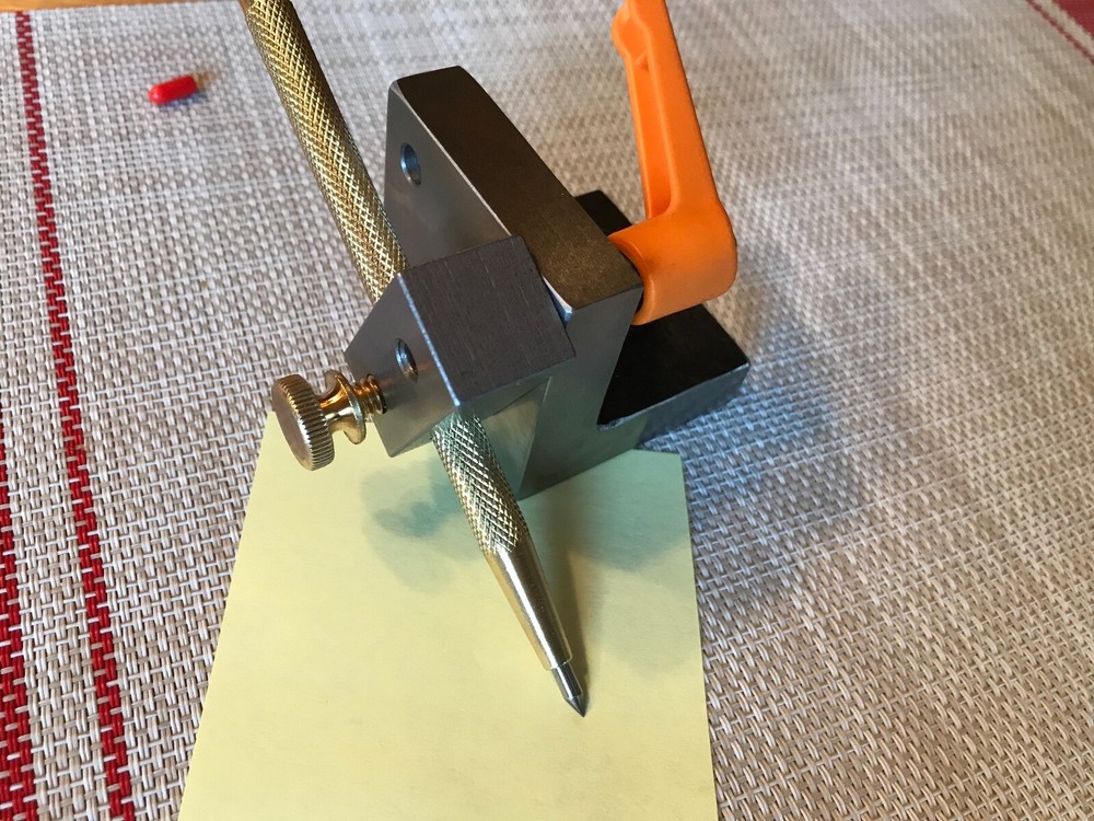 Knife Maker's Center Line Scribe, Angle Block Scribe, 2X72 Knife Grinder Scribe