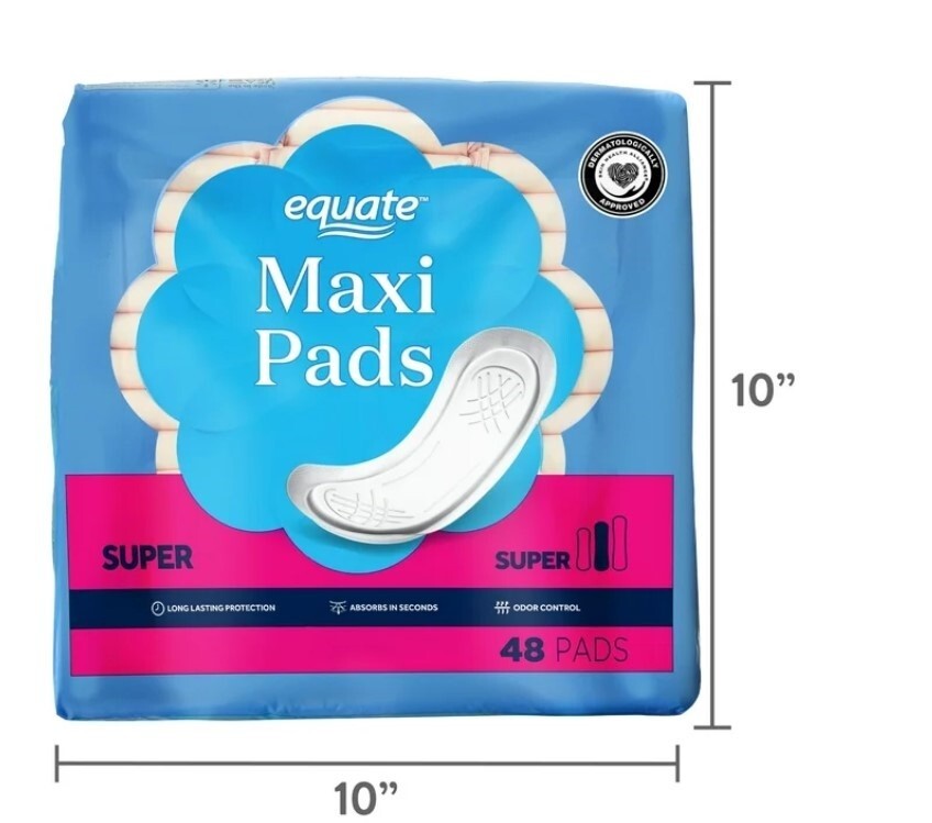 Maxi Pads, Super (48-Count) by Equate