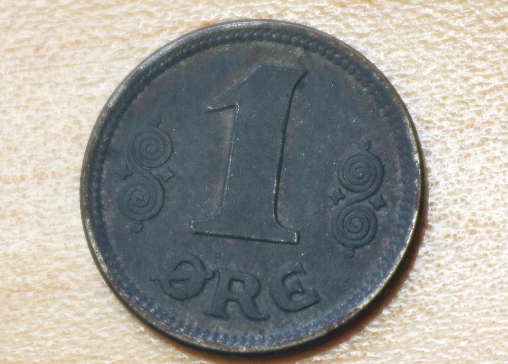 1918 Denmark 1 Ore Iron