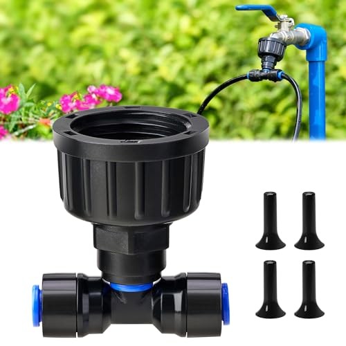 Two-Way Quick Connector, Irrigation System Accessory, Compatible with 1/4''