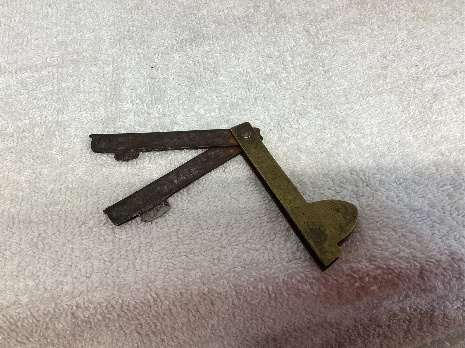 Rare Antique 2 Blade Brass Steel Fleam Bloodletting Surgical Tool