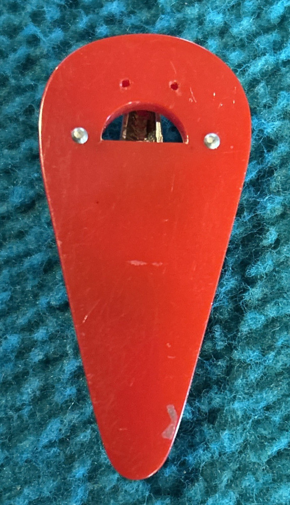 1940s/50s Vintage : ATOMIC AGE "Red Bakelite" ROCKET BROOCH @ Missing POST BACK