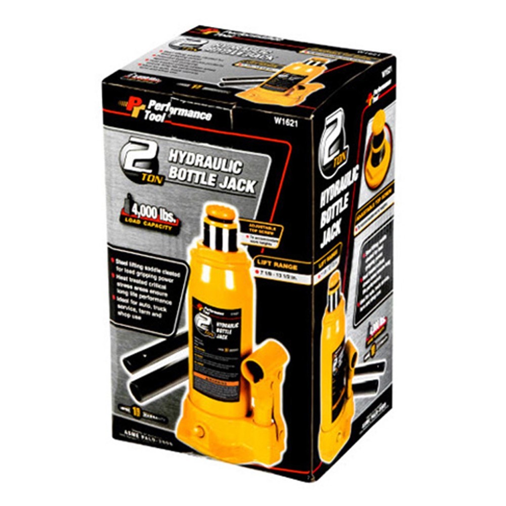 Performance Tool 2 Ton Hydraulic Bottle Jack W1621