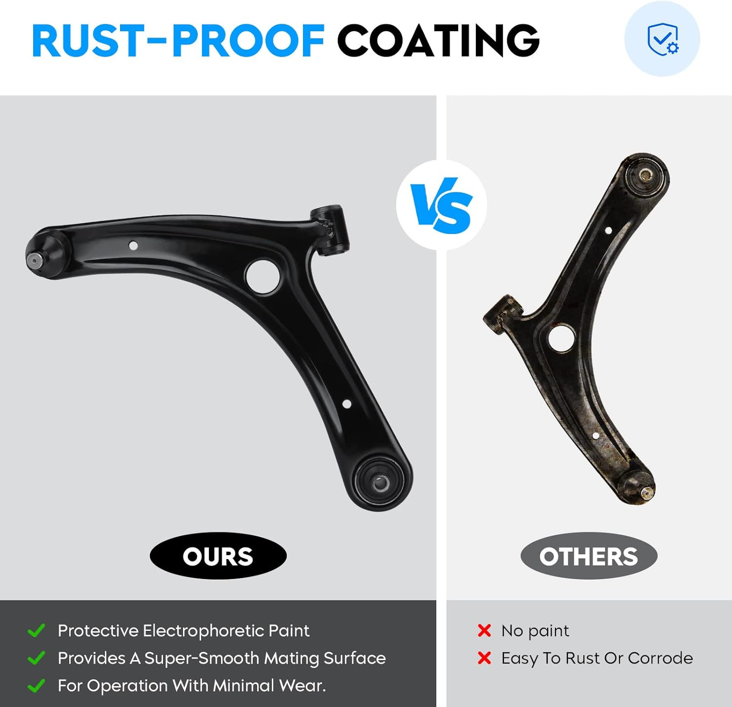 8PCS Front Lower Control Arm W/Ball Joint for 2007-2012 Caliber, 2007-2017 Compa