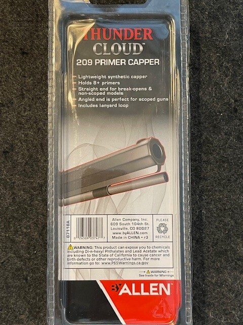 Allen Thunder Cloud 209 Primer Capper Muzzleloader Black Powder 87118A Light Wt.