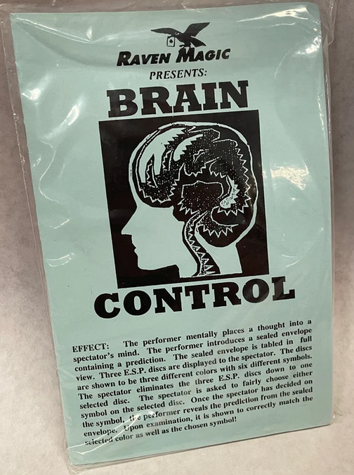 "VINTAGE"  BRAIN CONTROL - RAVEN MAGIC - INCLUDES ESP DISCS