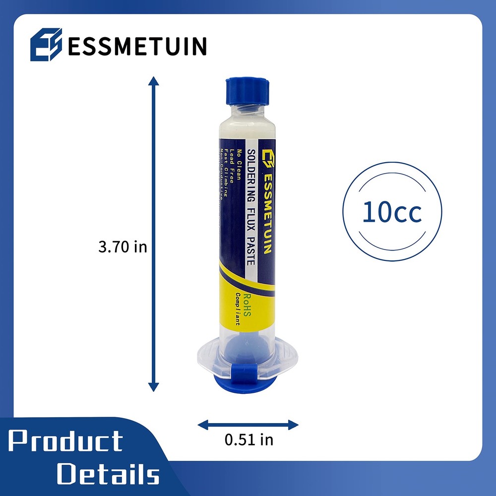 Essmetuin No Clean Soldering Flux Paste(4Pack), Solder For 4Pack, 4pack