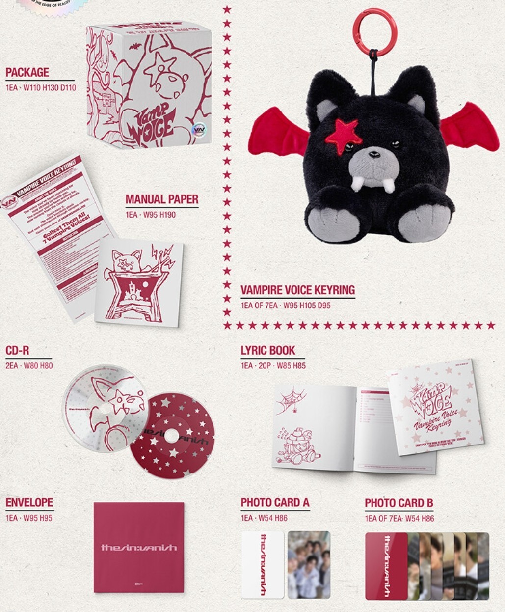 ENHYPEN 2026 The mini 7th THE SIN : VANISH (Voice Keyring Ver.) VAMP VAMPIRE VOI