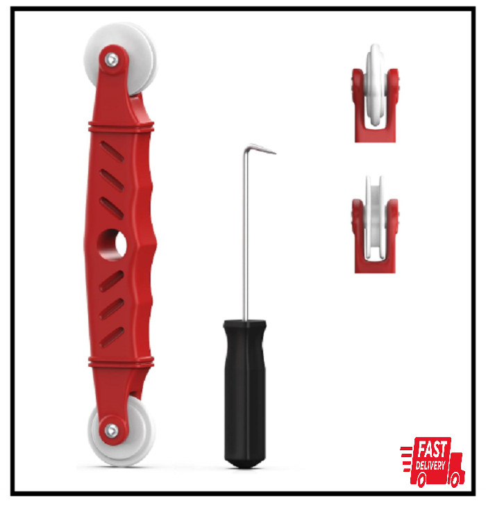 Screen Roller Tool Set with Spline Removal Hook, 2pcs Window Red