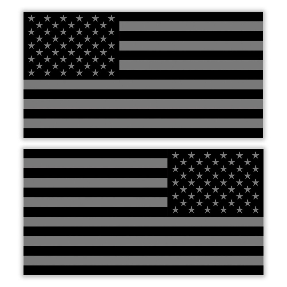 2 pack Subdued American Flag Sticker Decal
