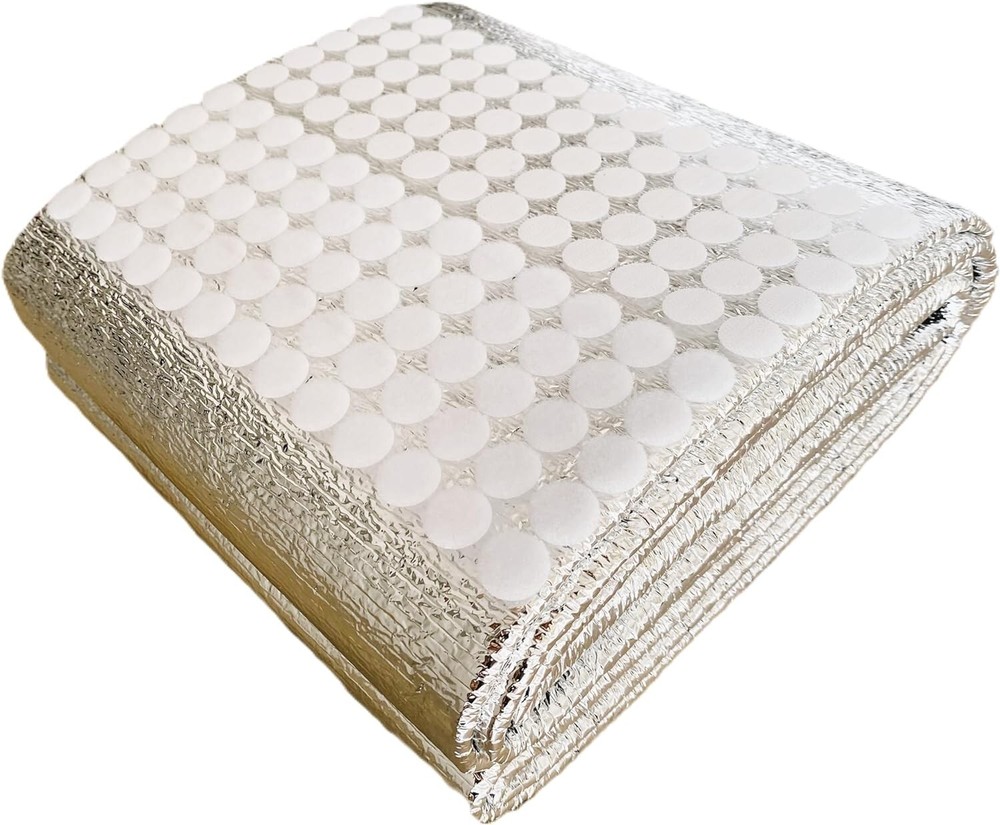 DIYReflective Insulation, Window Kit - 48" X 10'+65 Self Adhesive Pads-Foam Core