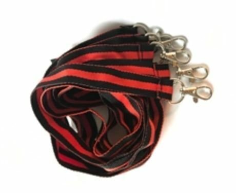 Thin Red Line Lanyard Keychain Badge Holder