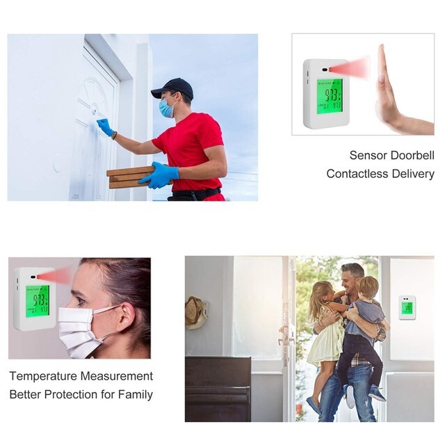 🌟Fast Wall Mount Digital Infrared Thermometer Automatic Non Contact Forehead US