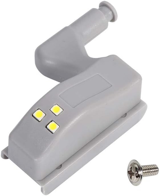 10Pcs Light Hinges Set, Universal Cabinet Cupboard Wardrobe LED White