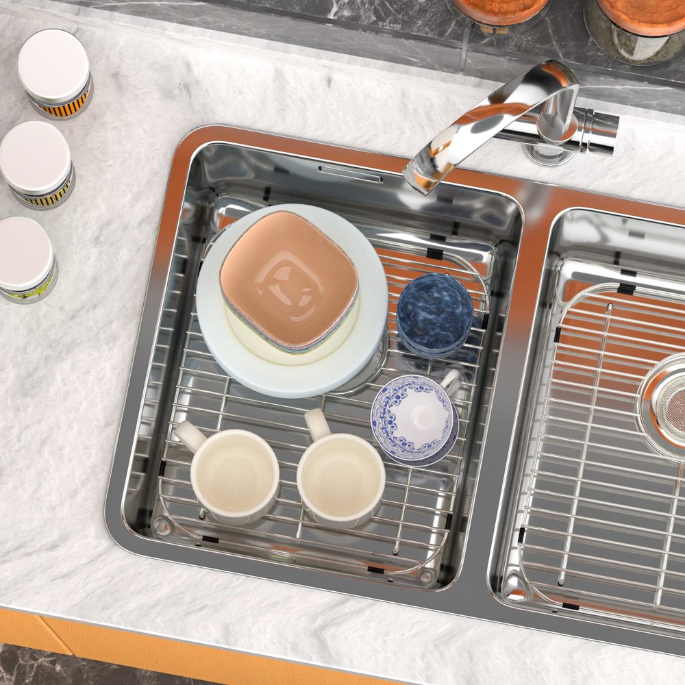 Kitchen Sink Grates Bottom Grid, Sink Bottom Grid for Kitchen, Metal Sink Gra...