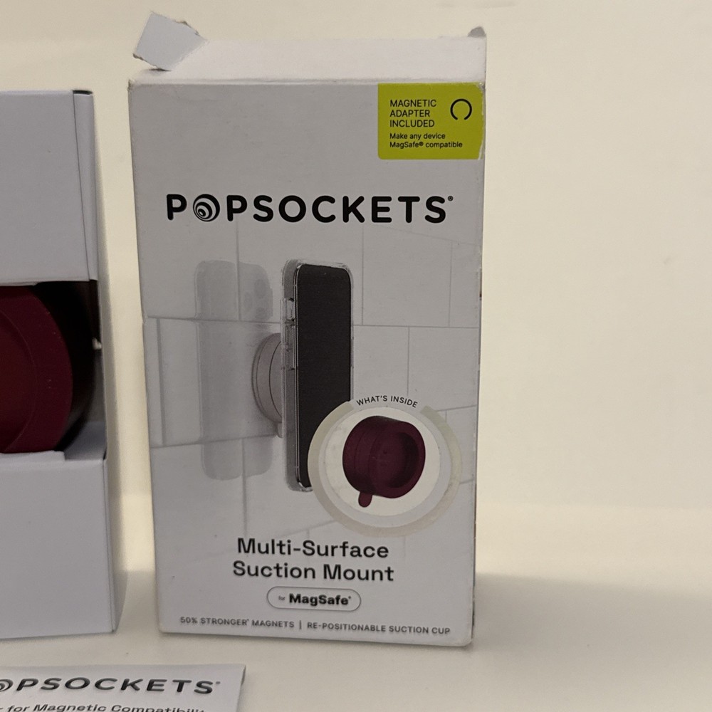 PopSockets Multi-Surface Suction Phone Mount, Detachable Surface Mount
