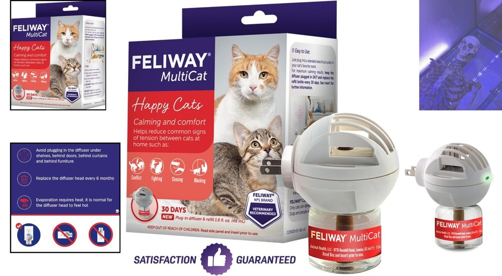 MultiCat 30-Day Calming Plug-In Diffuser for Peaceful Homes, 48ml Refills