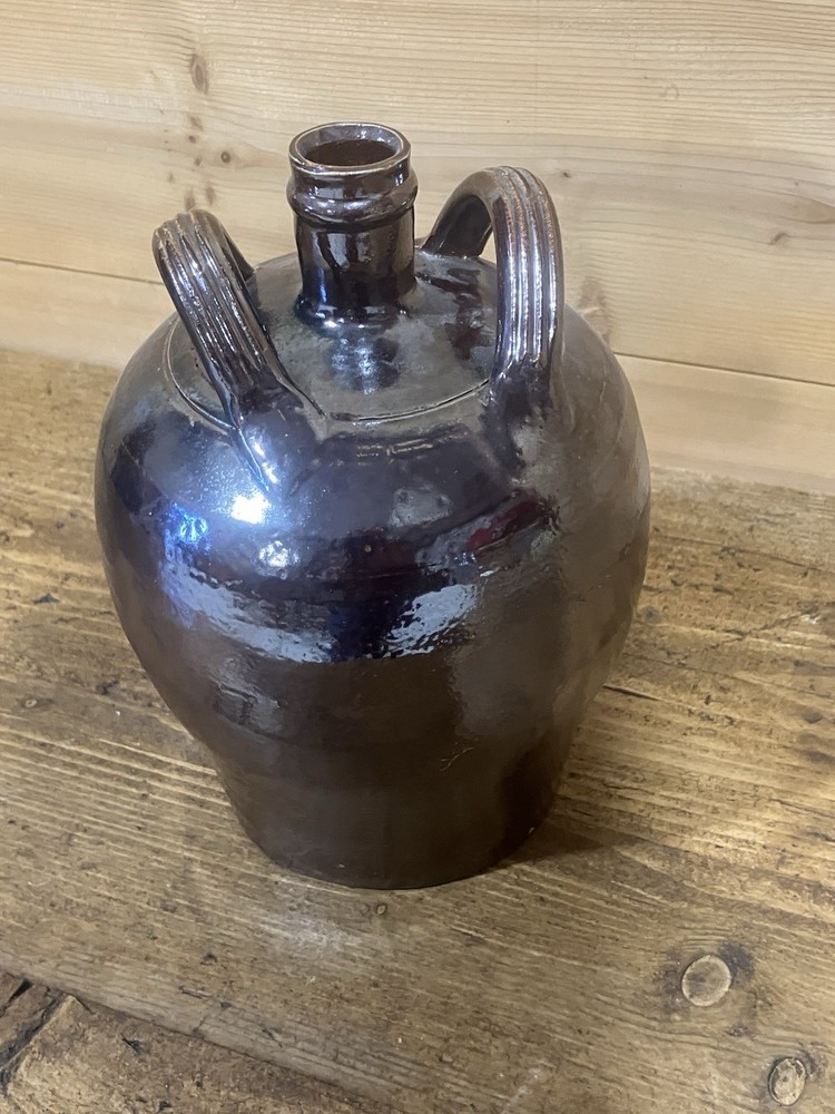 Antique Stoneware Oil Bottle