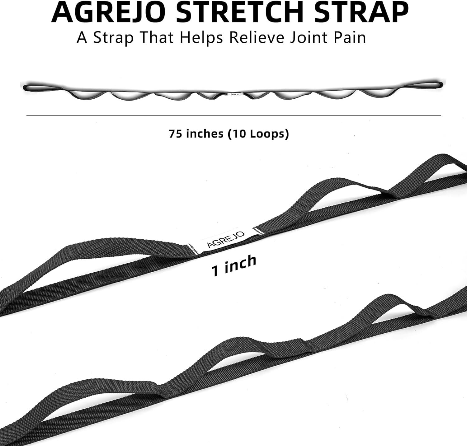 Stretching Strap Yoga Strap for Physical Therapy Stretch Out Straps for Home ...