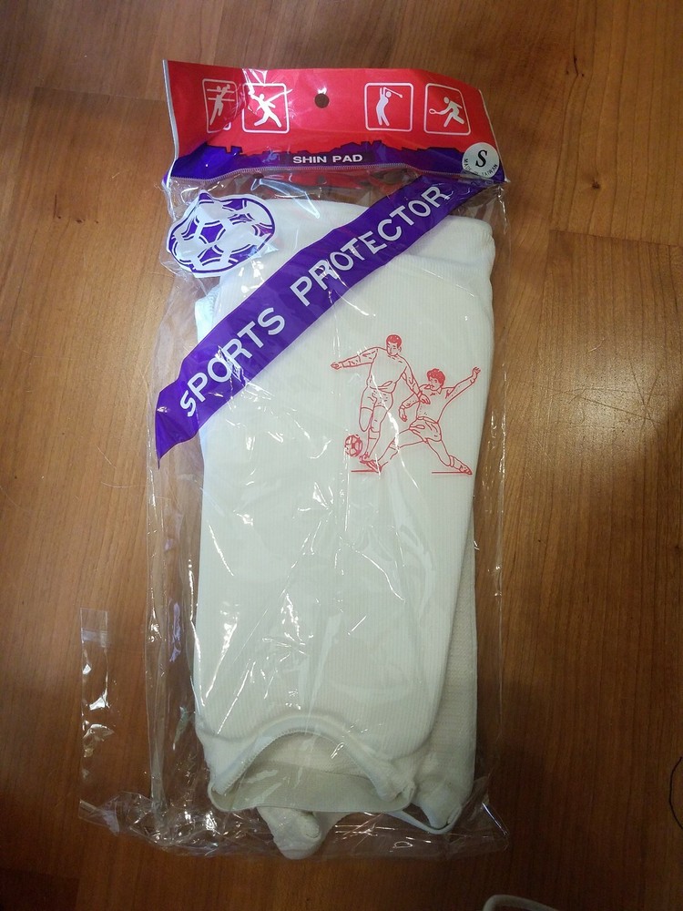 Knit Shin Pads...White...Size Small