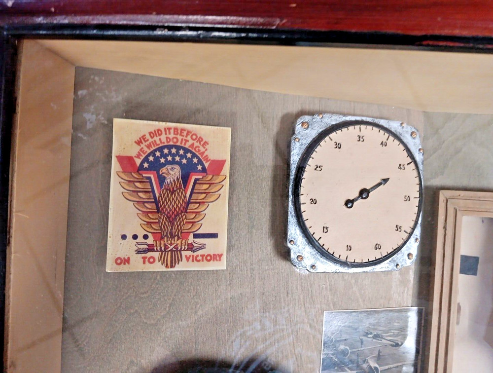 Vintage WWII Fighter Pilot themed shadow box
