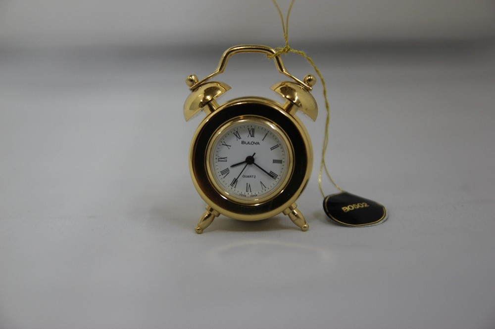 Bulova Miniature Alarm Clock B-0502