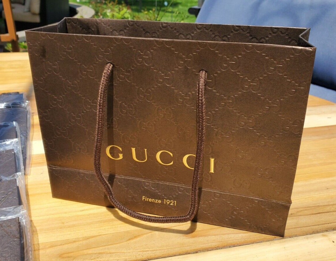 (10 Pack) GUCCI Firenze 1921 Paper Shopping Gift Bag Brand New 9" x 6.7" x 2.5"