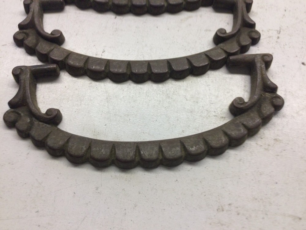 3 Heavy Cast Brass Victorian Drawer Pull Bails Only