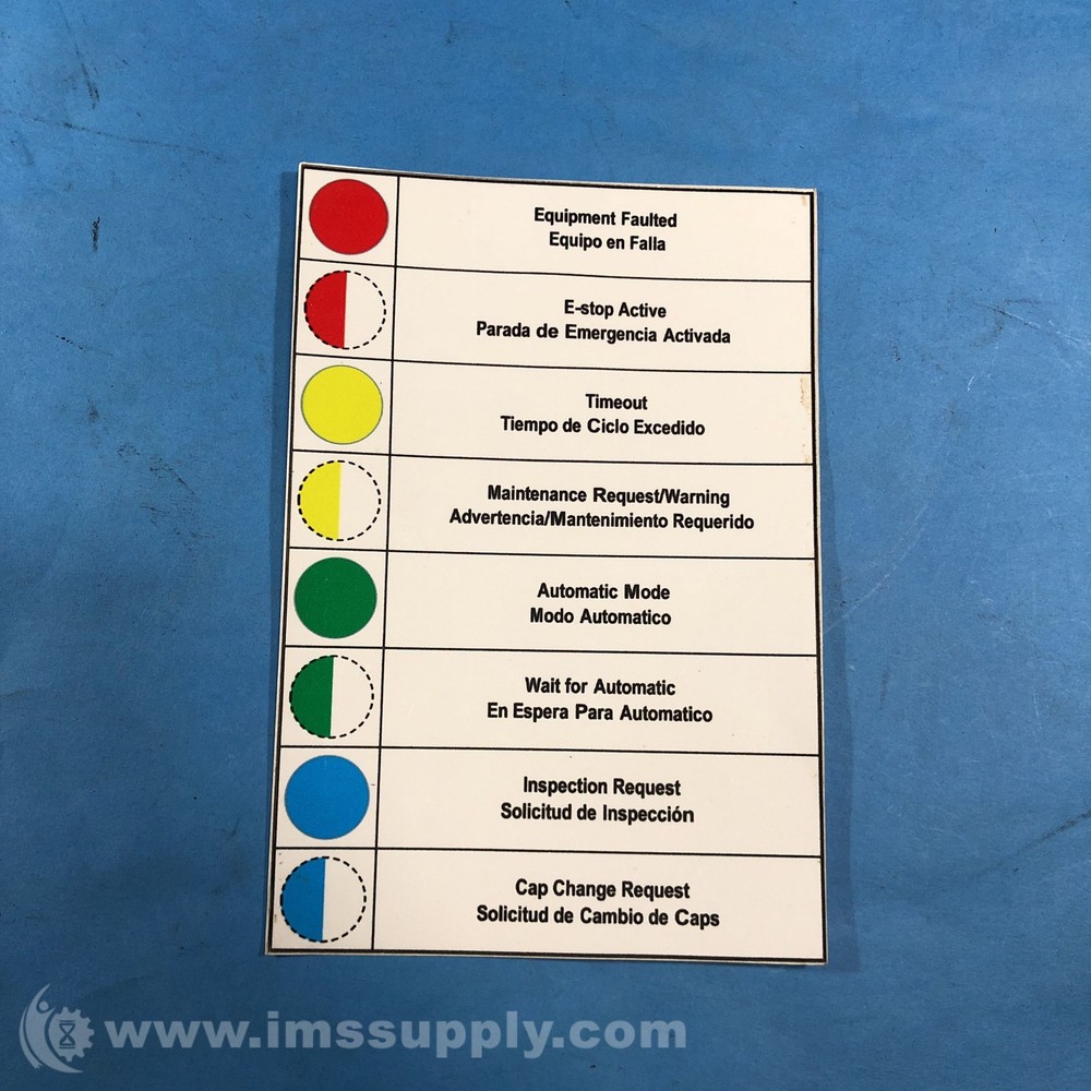 Color Indicator Label Sheet FNIP
