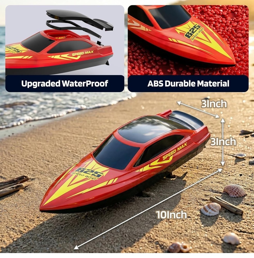 Remote Control Boat for Kids (Red & Blue)