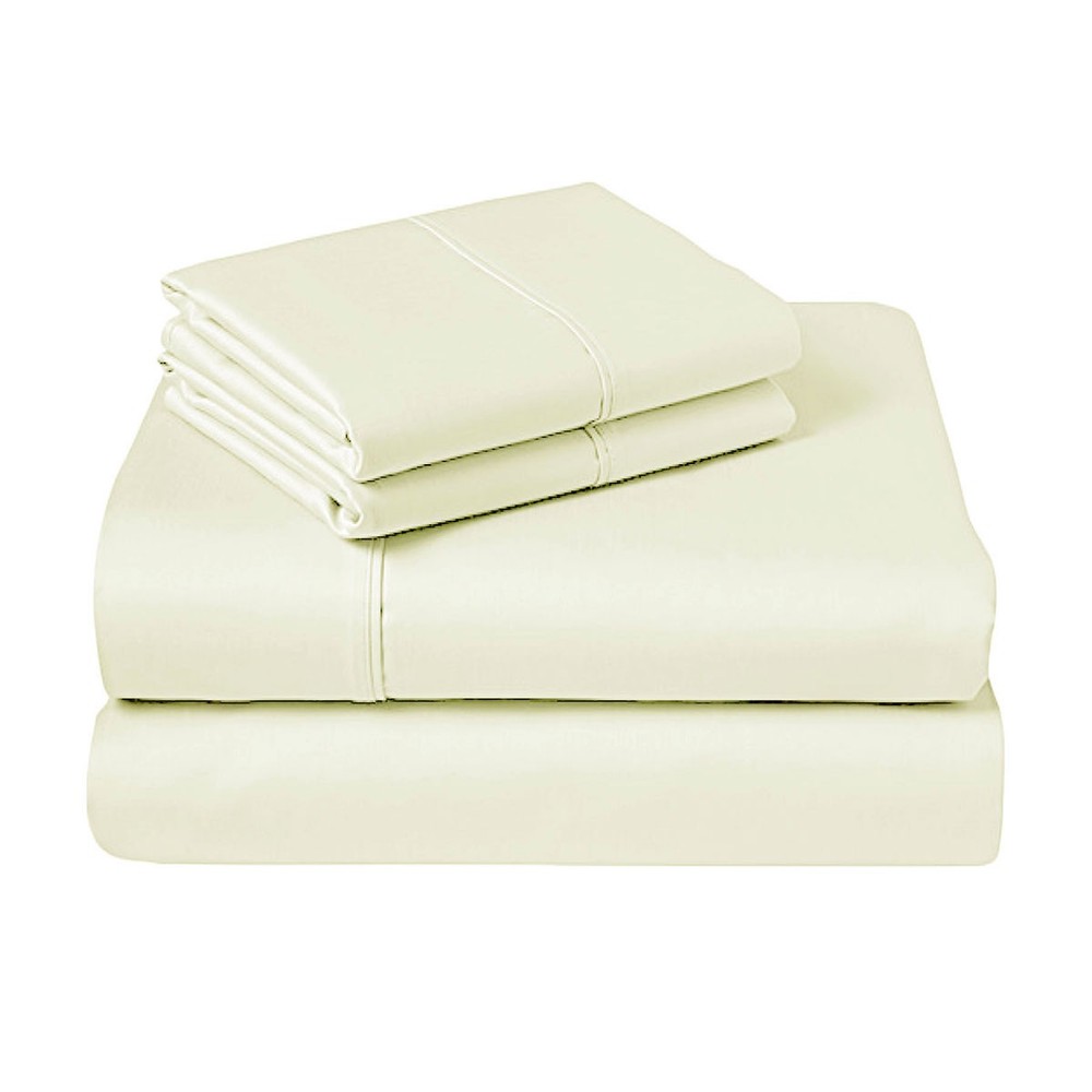 310TC Fusion Cotton Percale Sheet Set Ivory