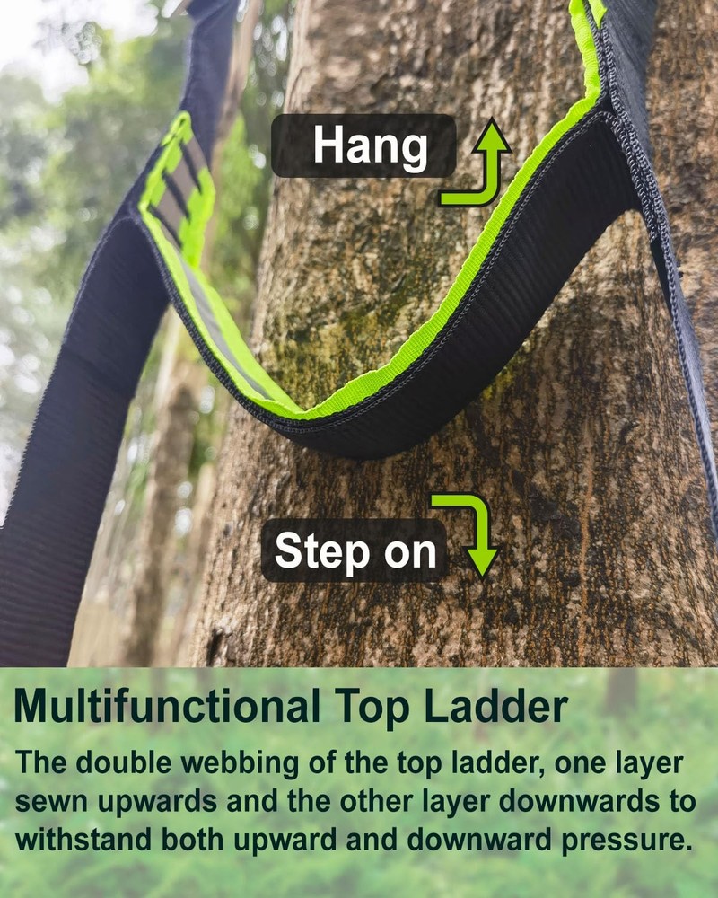 Double-Thickened and Widened 3-Step Climbing Aider for Hunting Tree StepsFall...