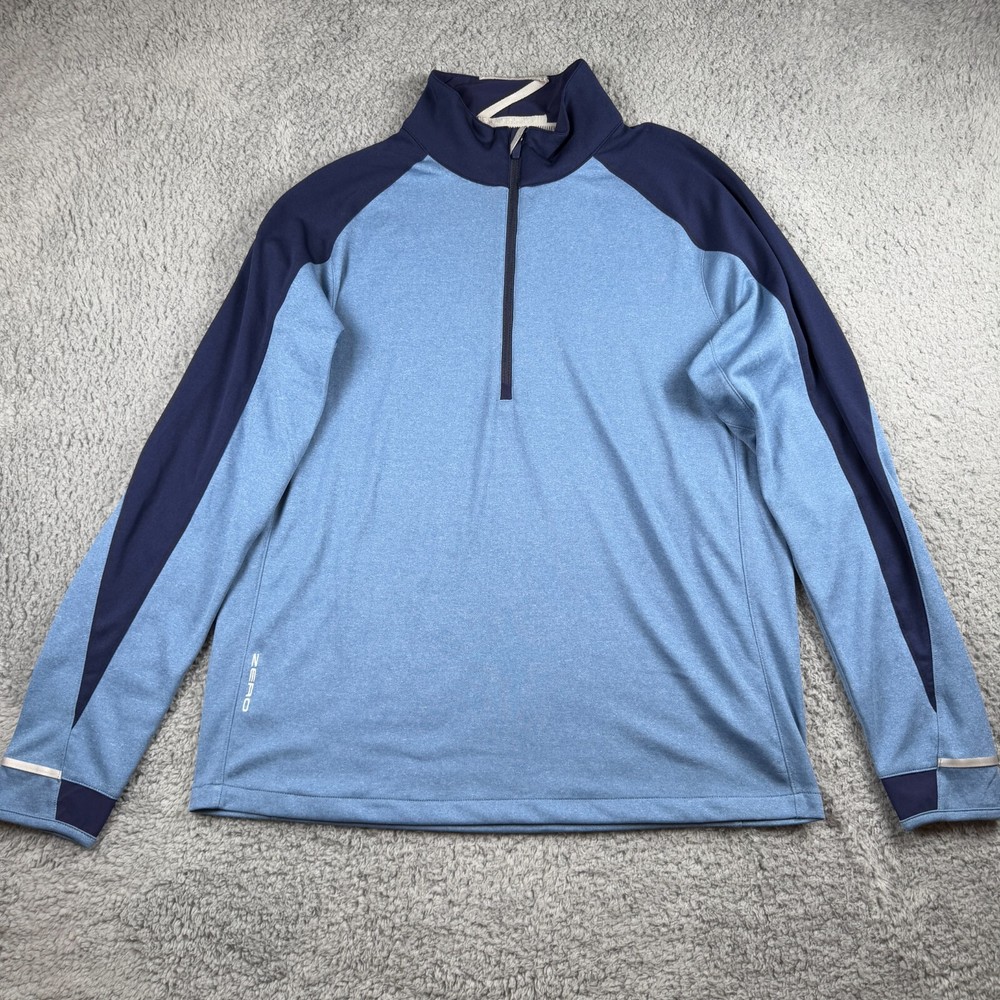 Zero Restriction Z425 1/4 Zip Pullover Size Medium Peconic Blue Golf