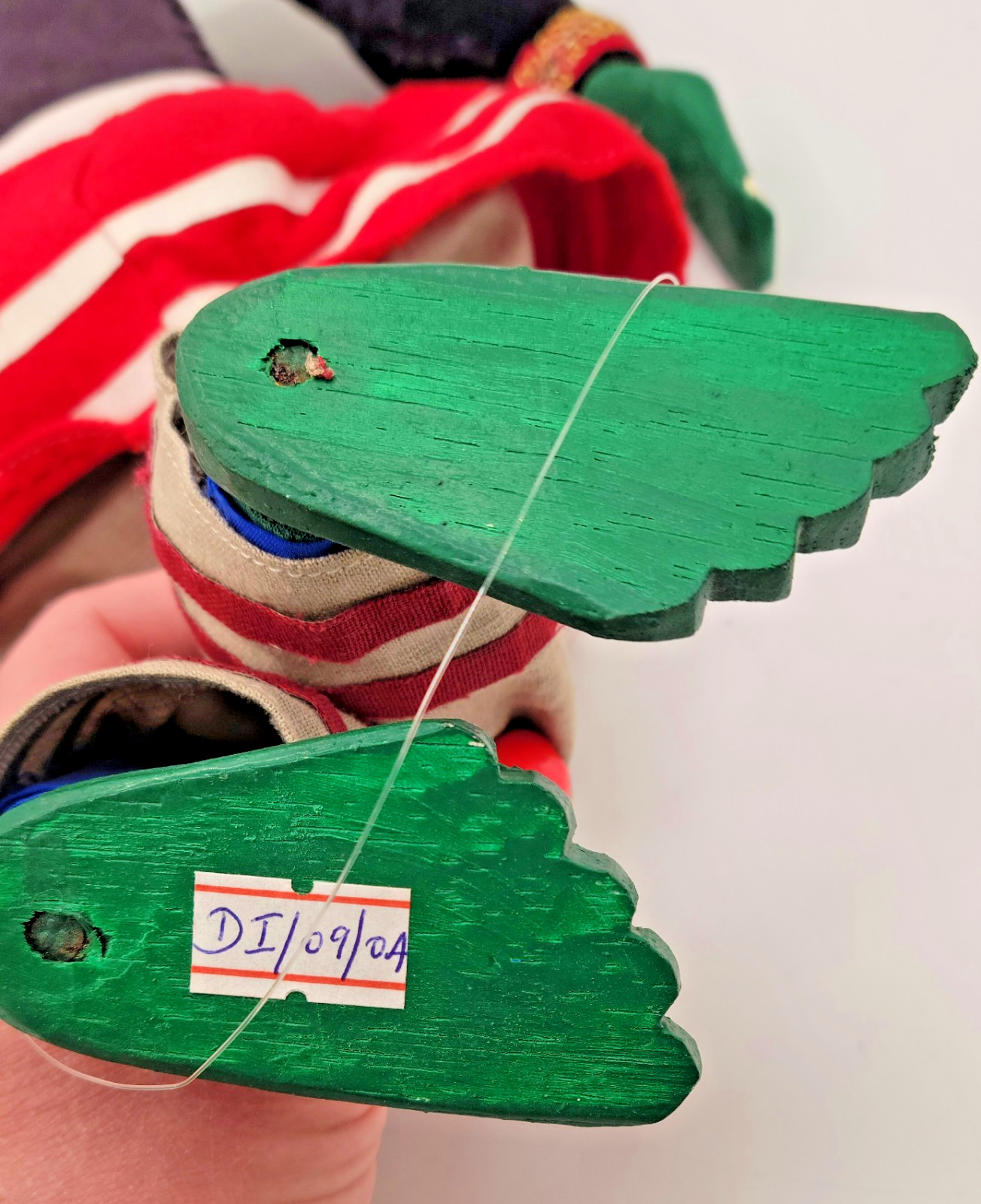 Sri Lanka RUKADA Marionette Puppet VINTAGE Wood Lankan HAND MADE Folk Art Figure