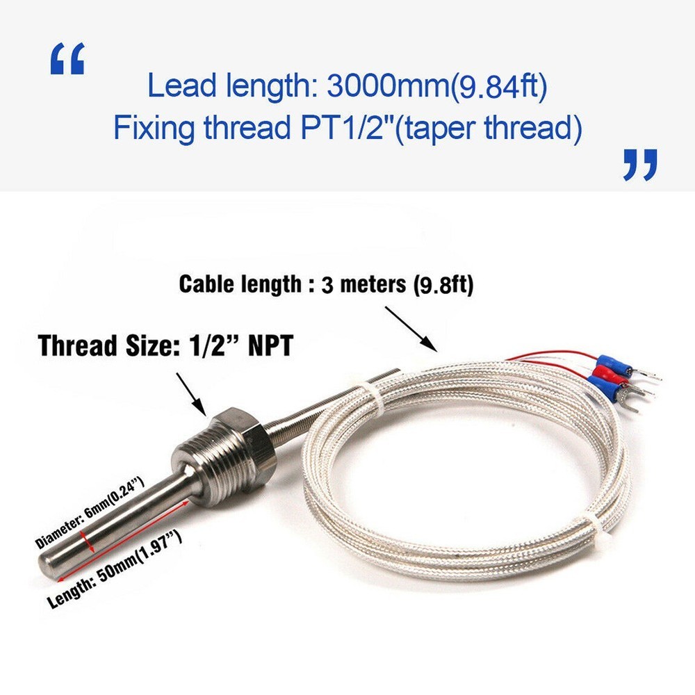 Pt100 Temperature Sensor with Insulation and Electromagnetic Shielding