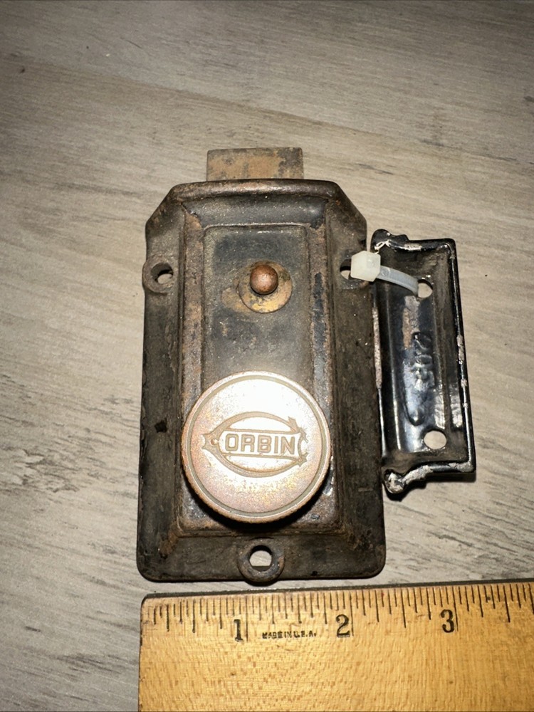 Antique Corbin Deadbolt Latch Surface Mount Working