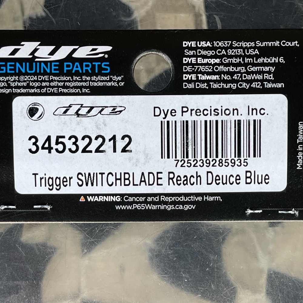 NEW Dye Switchblade Trigger Blade - Deuce - Blue