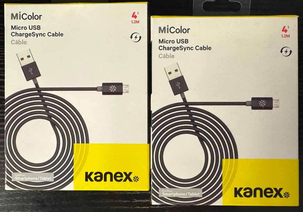 2/$19.99 Kanex"MiColor Micro USB ChargeSync 4' Cable" (KMUSB4F)