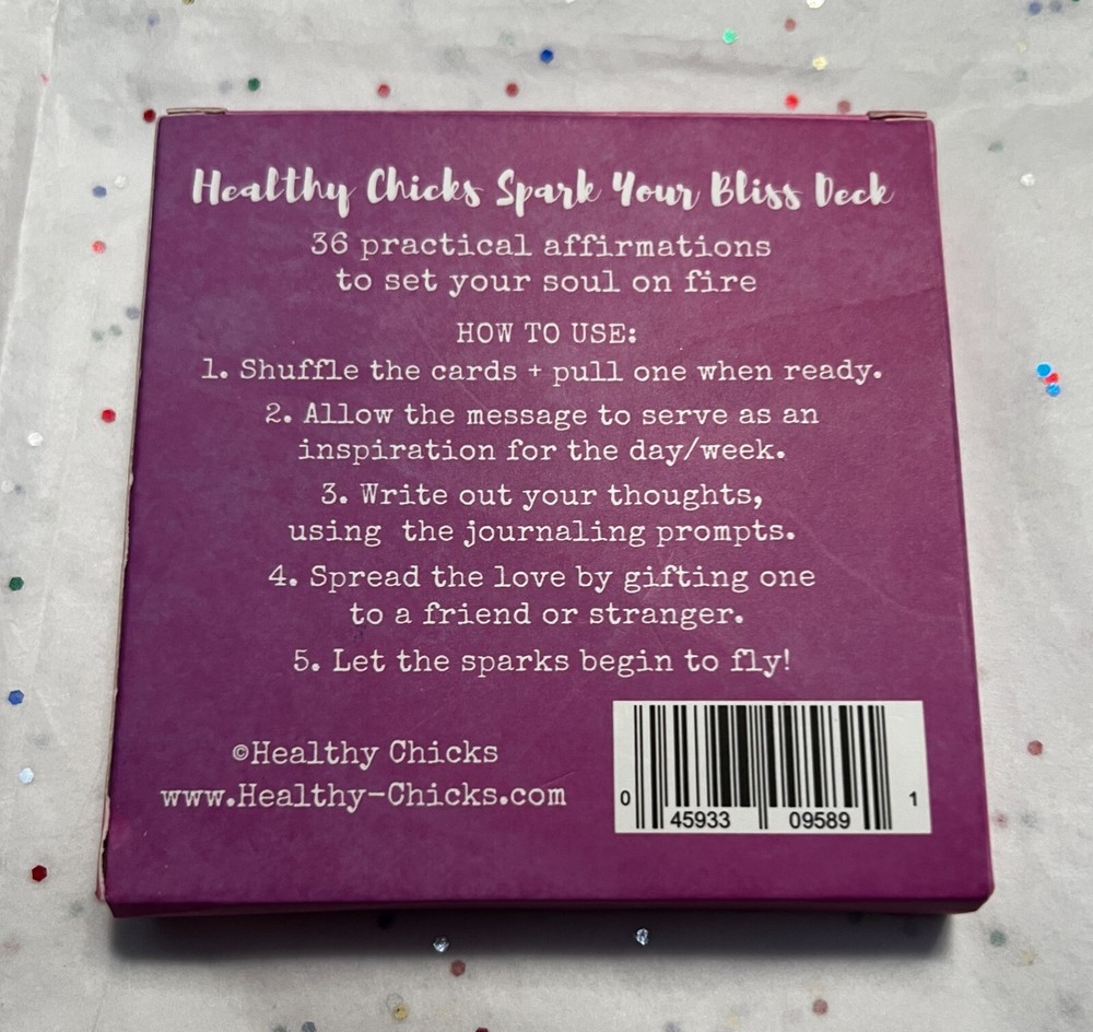 NEW Healthy Chicks Spark Your Bliss Deck - Practical Affirmations