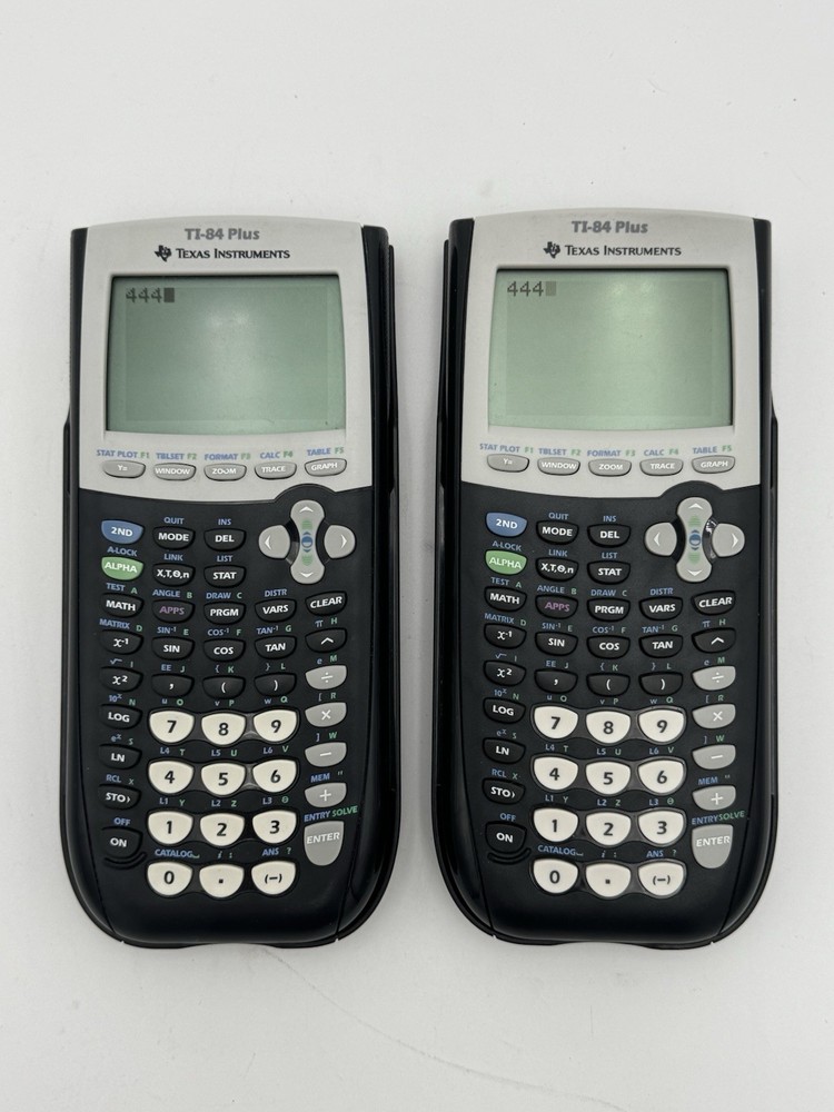 Two Texas Instruments TI-84 Plus Calculators [Tested] GREAT