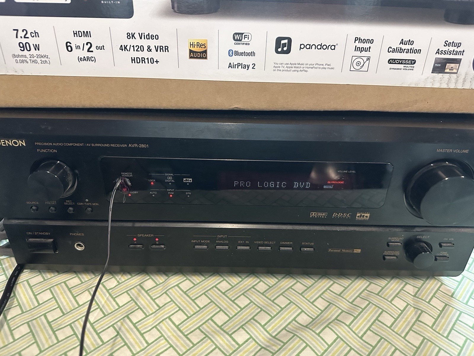 Denon AVR-2801 Dolby Digital DTS 5.1 AV Receiver Stereo Home Theater